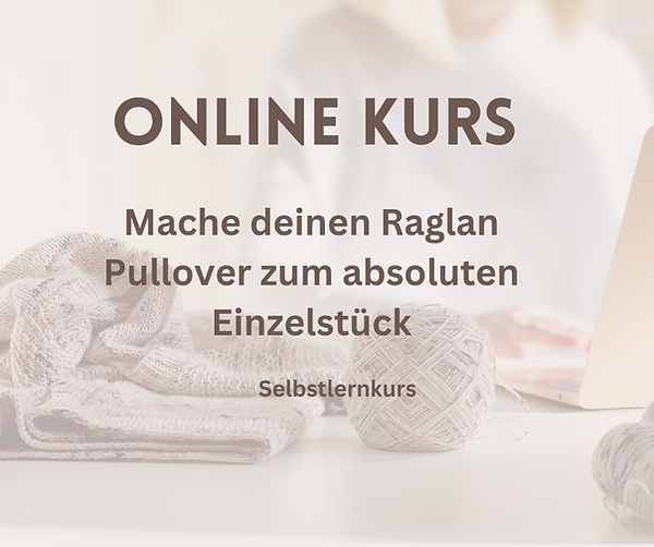 Online Kurs - Mache deinen Raglan Pullover zum absoluten Einzelstück