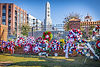 Wreath presentation at veterans memorial in Sugar Hill.