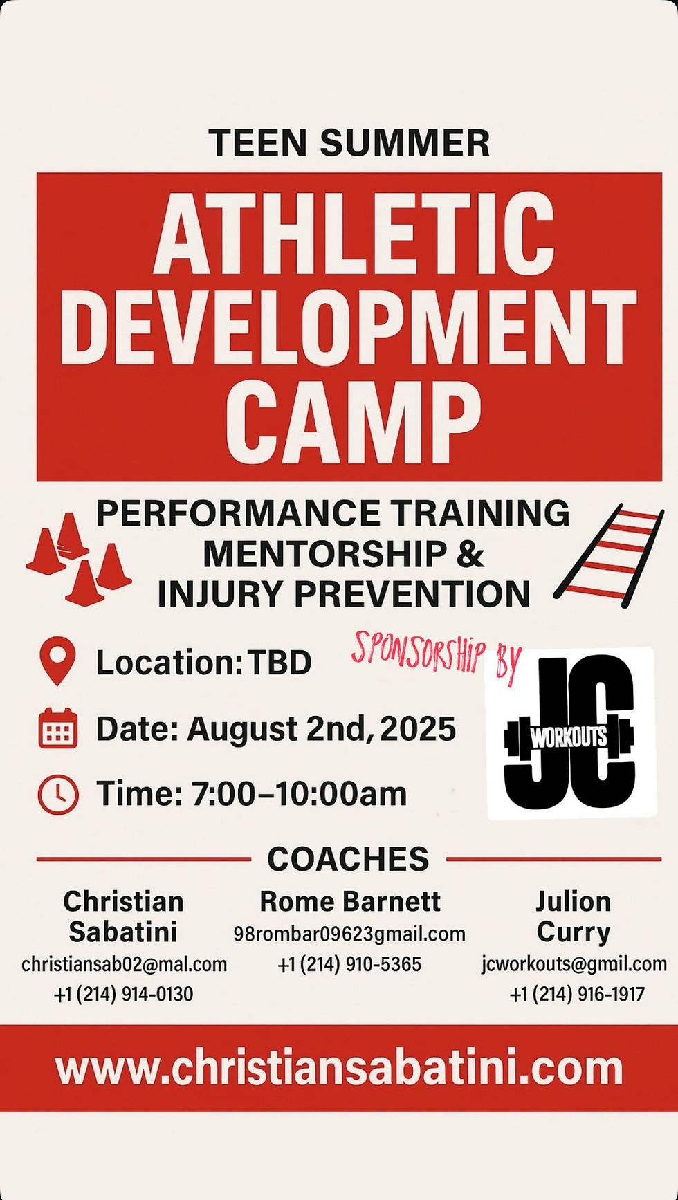 Atheltic Development Summer Camp - 6-12th Grade