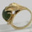 Thumbnail: Vintage 14k (stamped) Yellow Gold Nephrite Jade Ring,  Size 7