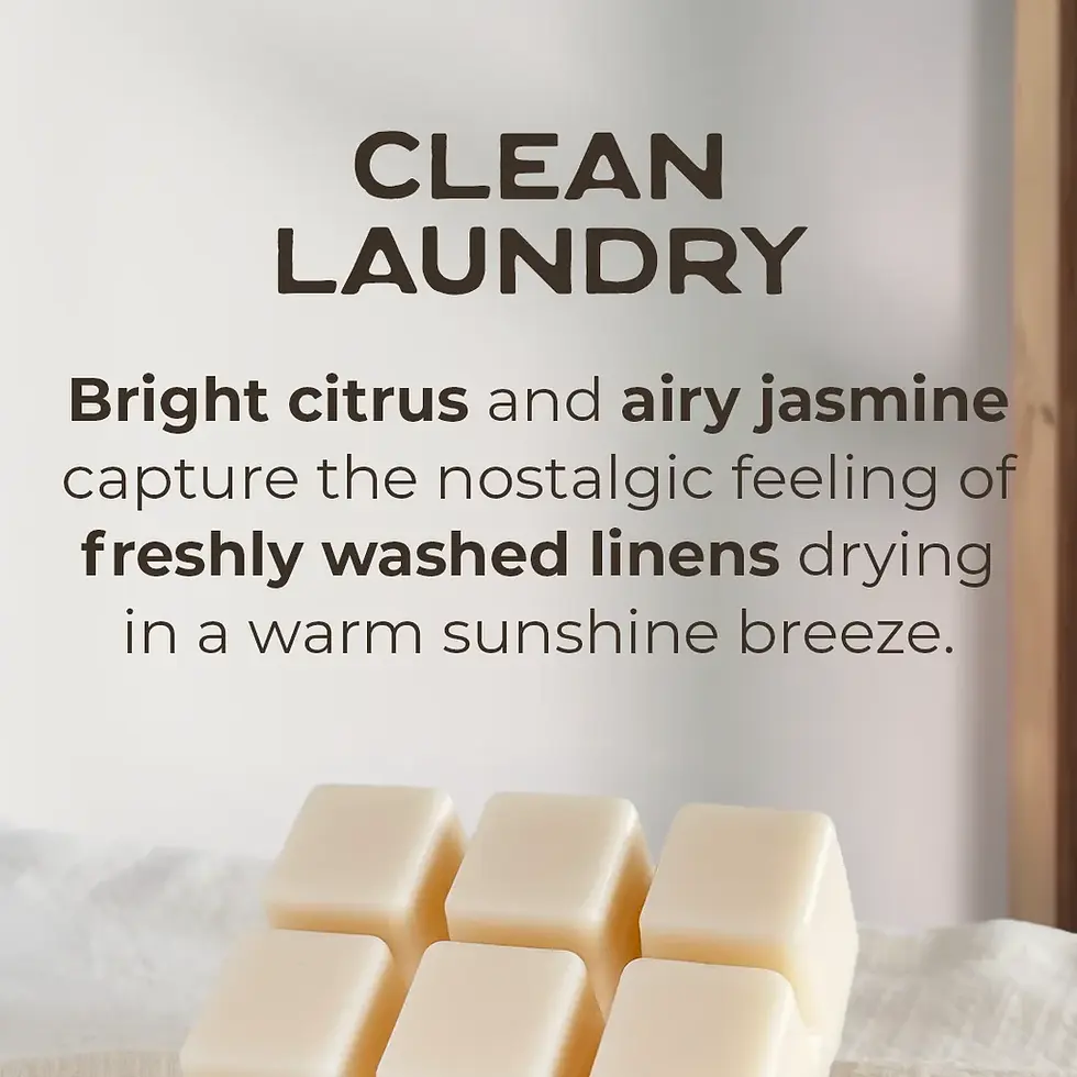 Thumbnail: Clean Laundry soy wax melts scent description