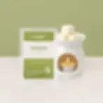 Wax warmer with lit candle and Spring Lily wax melts