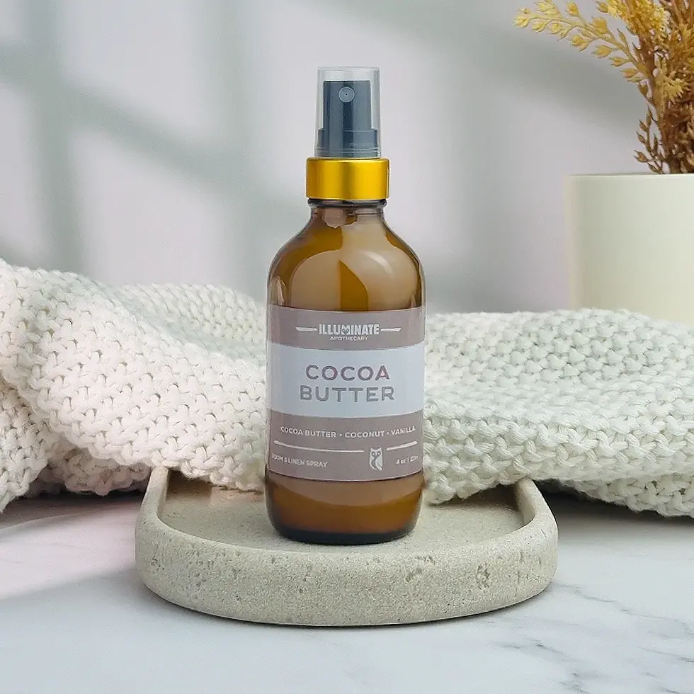 Cocoa Butter room and linen spray in amber glass