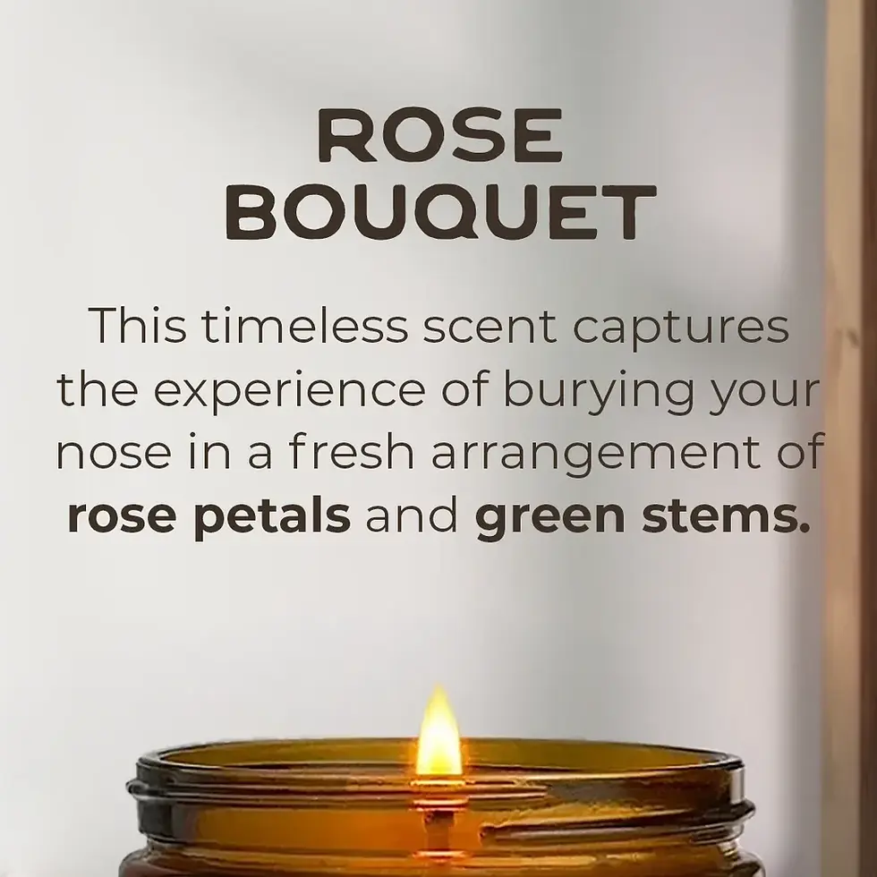 Rose Bouquet soy candle scent description