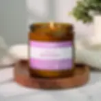 Rose Bouquet soy candle in amber glass