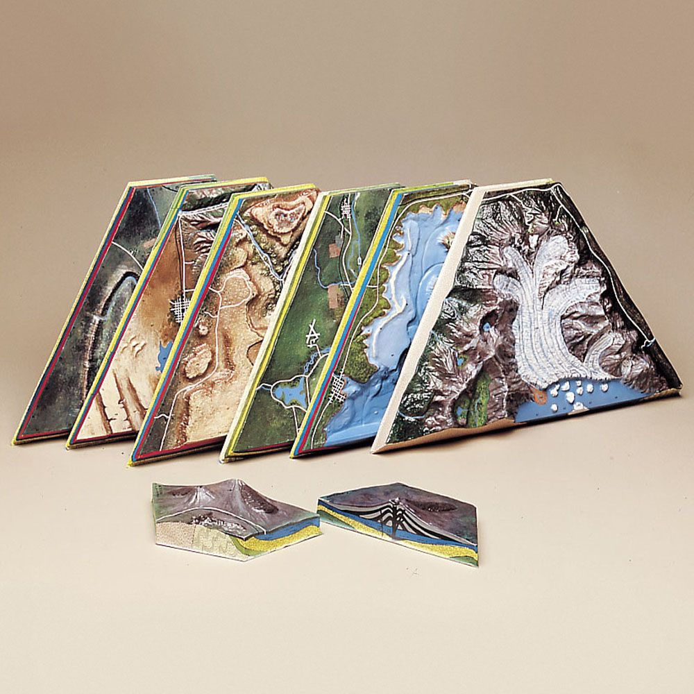 Landform Model Set, Set of 8 models