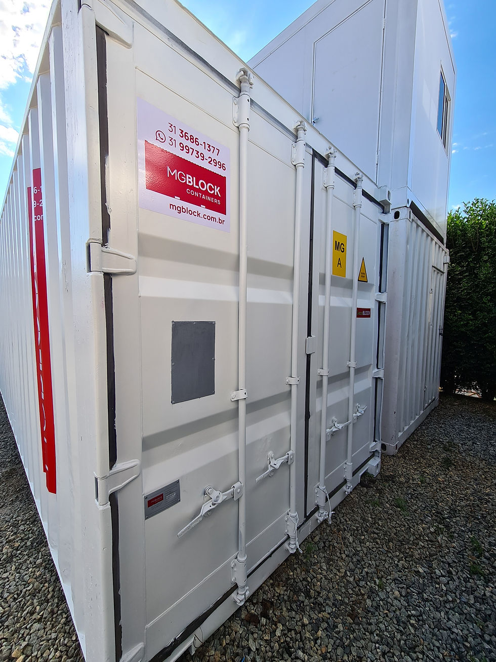 Containers marítimo mg block instalado em sete lagoas 