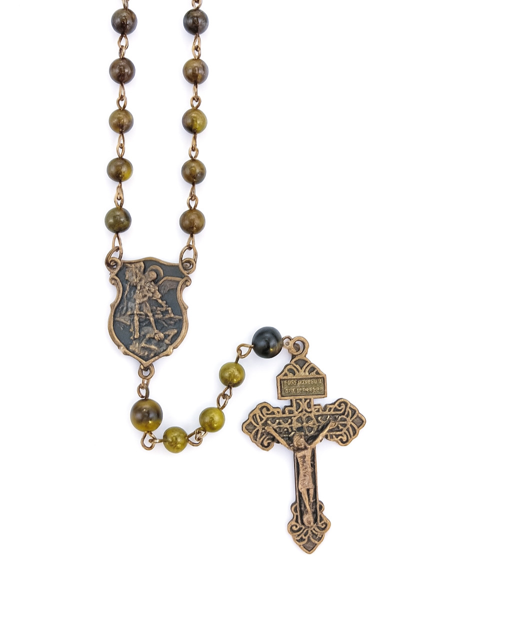 Archangel Michael Tiger Eye Rosary