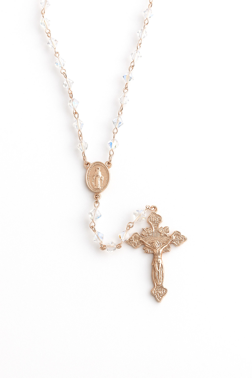 Swarovski Crystal Rose Gold Rosary
