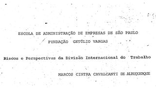 Riscos e perspectivas da divisão internacional do trabalho