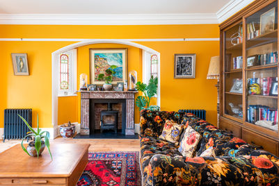 Colourful professional property photography of period reception room in Brighton and Hove