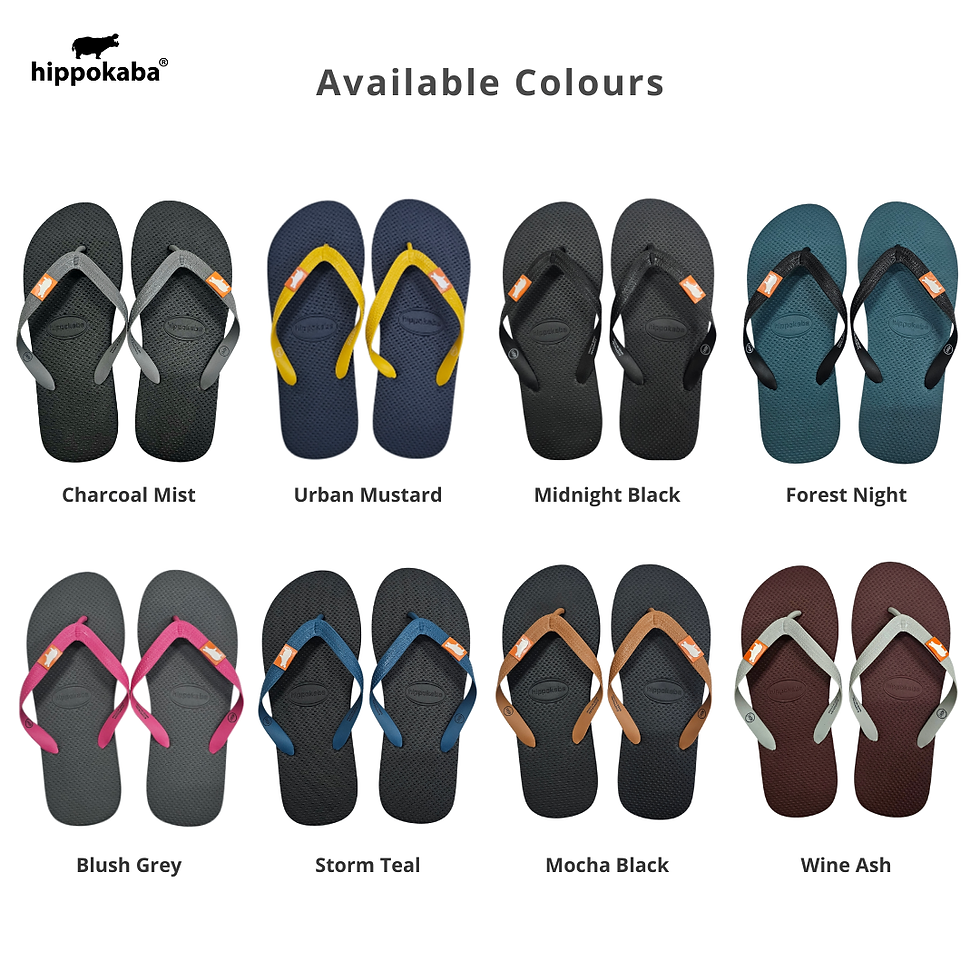 Thumbnail: Hippokaba Classic Series Flip Flops – Storm Teal (M18)