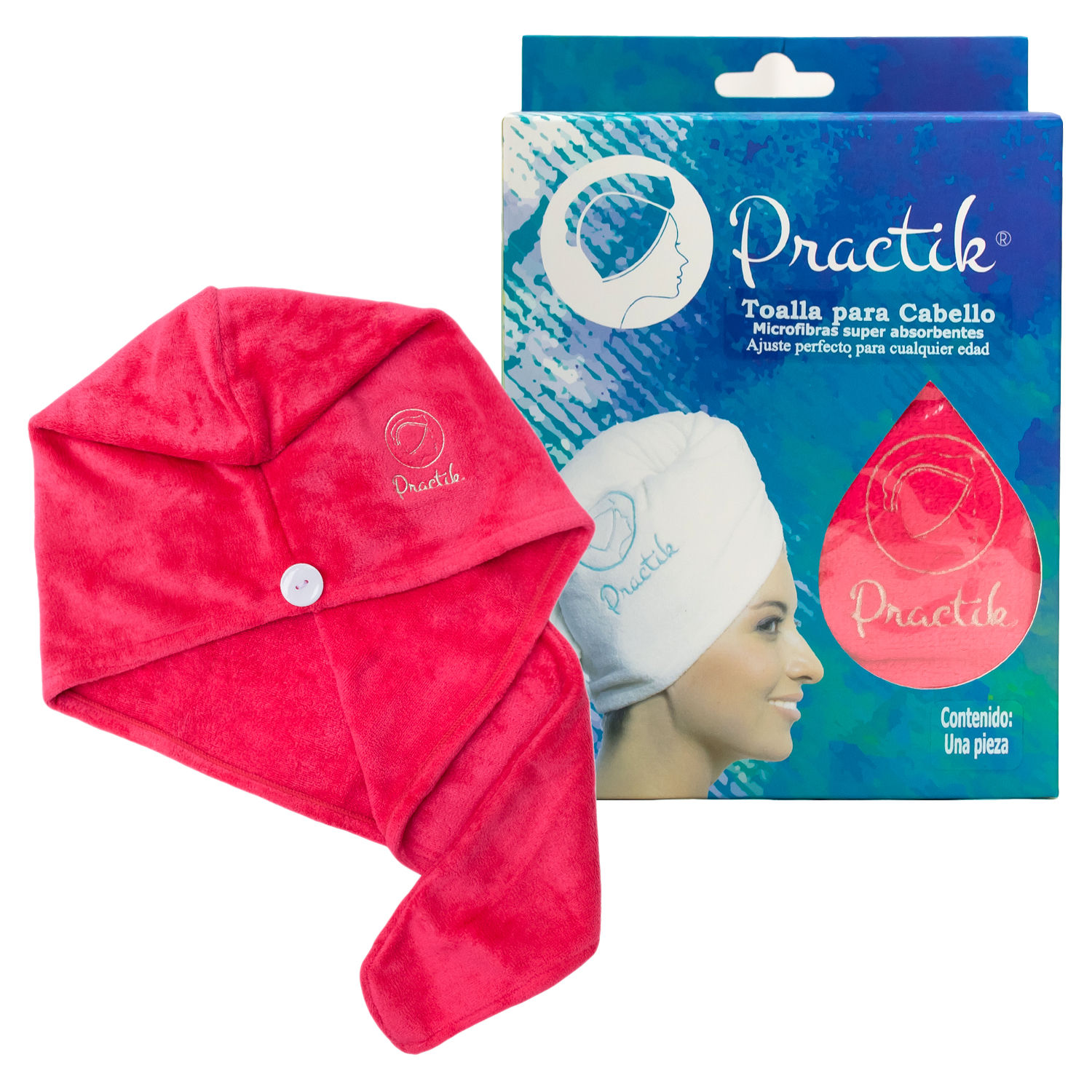 Toalla para Cabello Color Fucsia