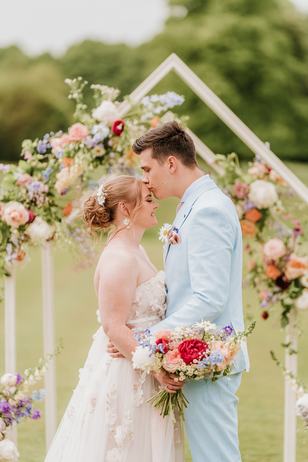 Bride and Groom at Rise Hall Country Manor Wedding Venue