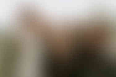 Bride taking a selfie of her and her bridesmaids on a mobile phone