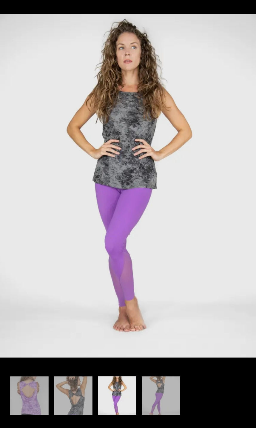 Thumbnail: (AMETHYST COLOR)Ultra Soft Burn Out Sleeveless Top with Twist Back- 