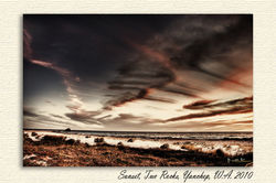 two rocks sunset