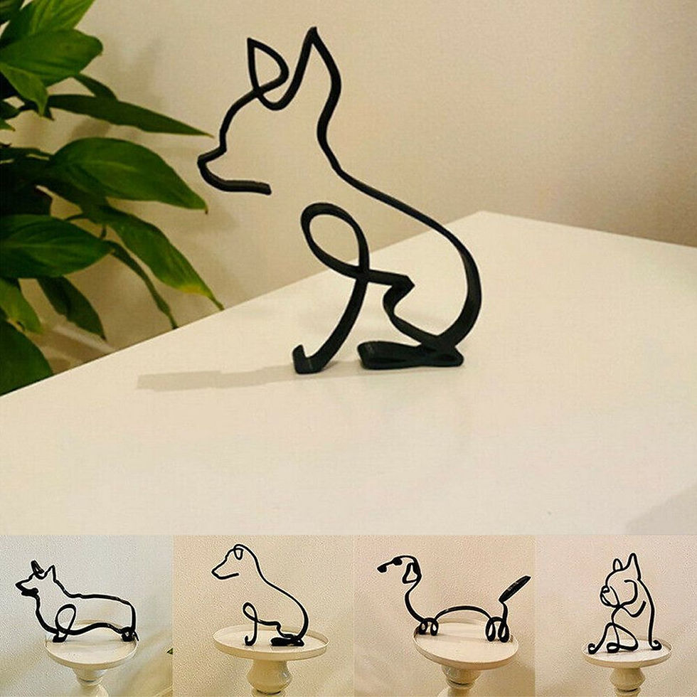 Iron Stylish Dog Sculptures