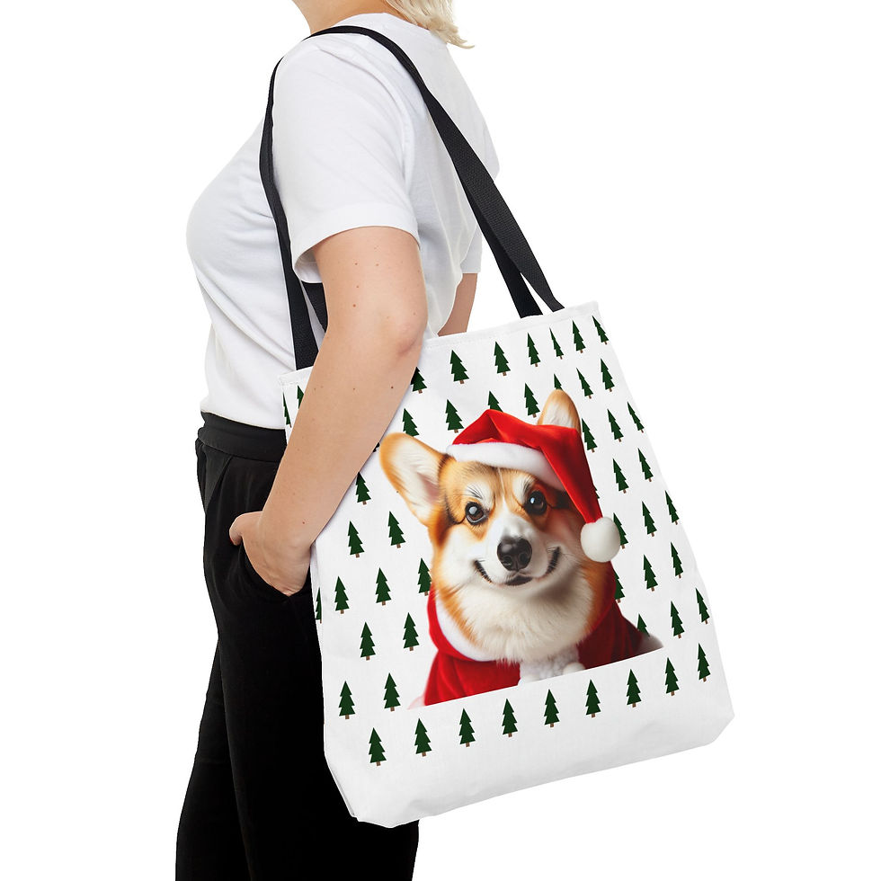 Thumbnail: Corgi Santa Tote Bag