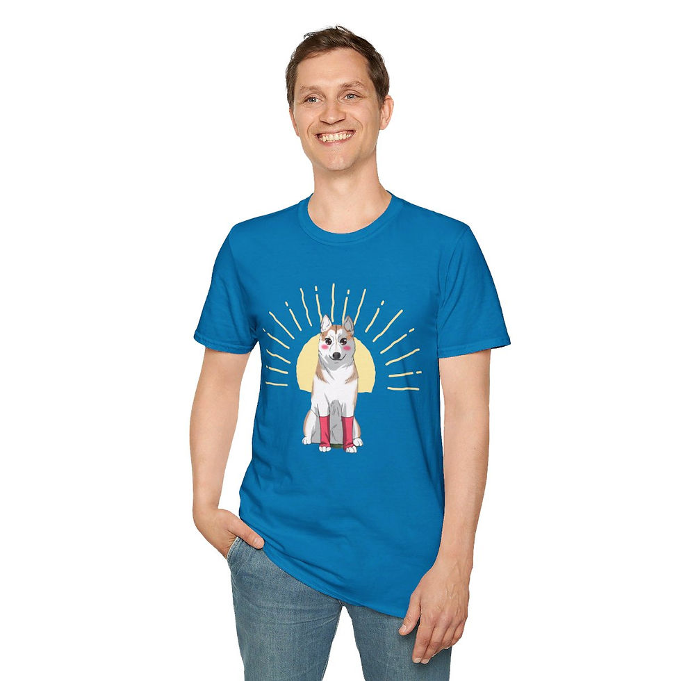 Thumbnail: Manga Silly BG Unisex Dog Hooman Softstyle T-Shirt