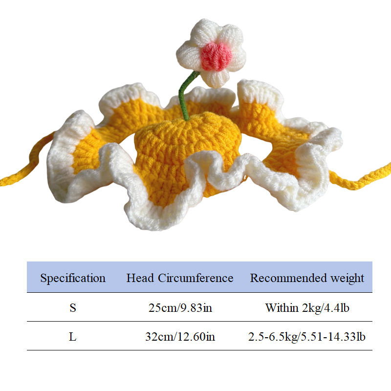 Cute Flower Pet Hat for Cats & Small Dogs