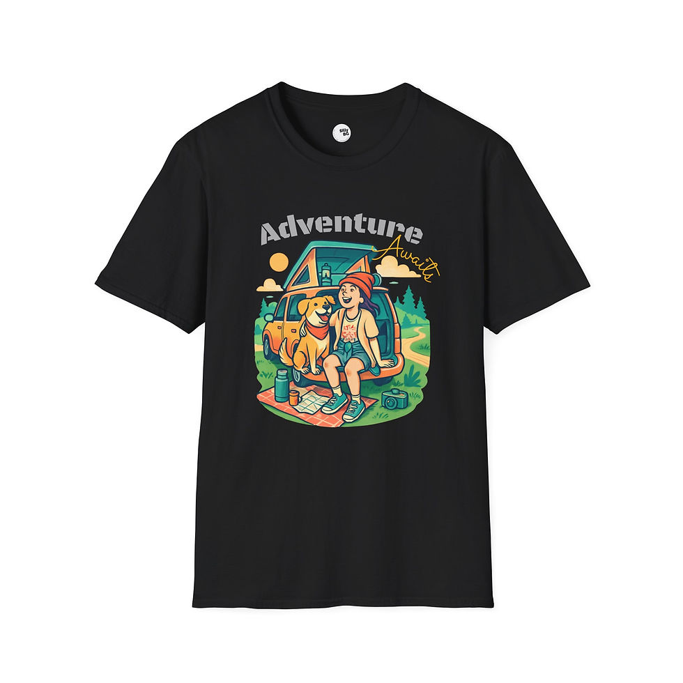 Thumbnail: Our Adventures II Car Camping Unisex Hooman T-shirt