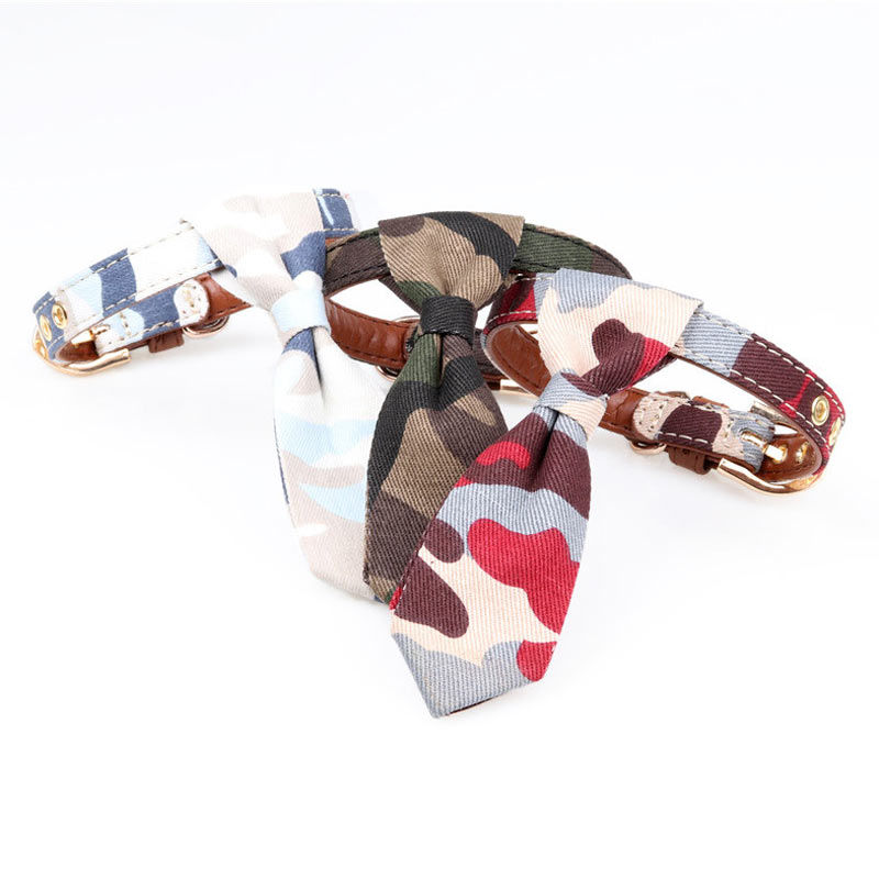 Thumbnail: Stylish Camouflage Collar, Bandana and Bow Tie for Small Dog & Cat