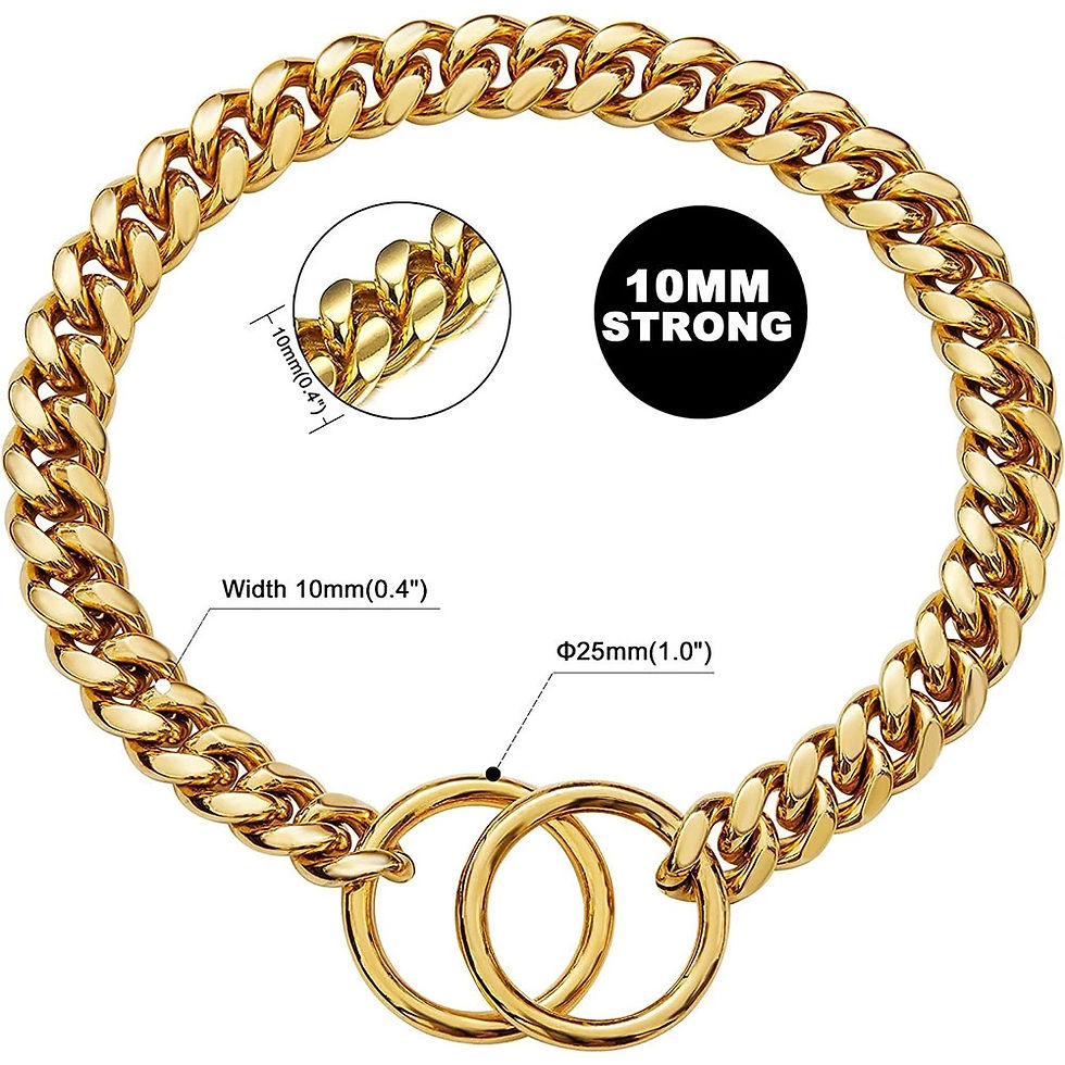Thumbnail: Steel Steel Training Dog Choke Chain Collars