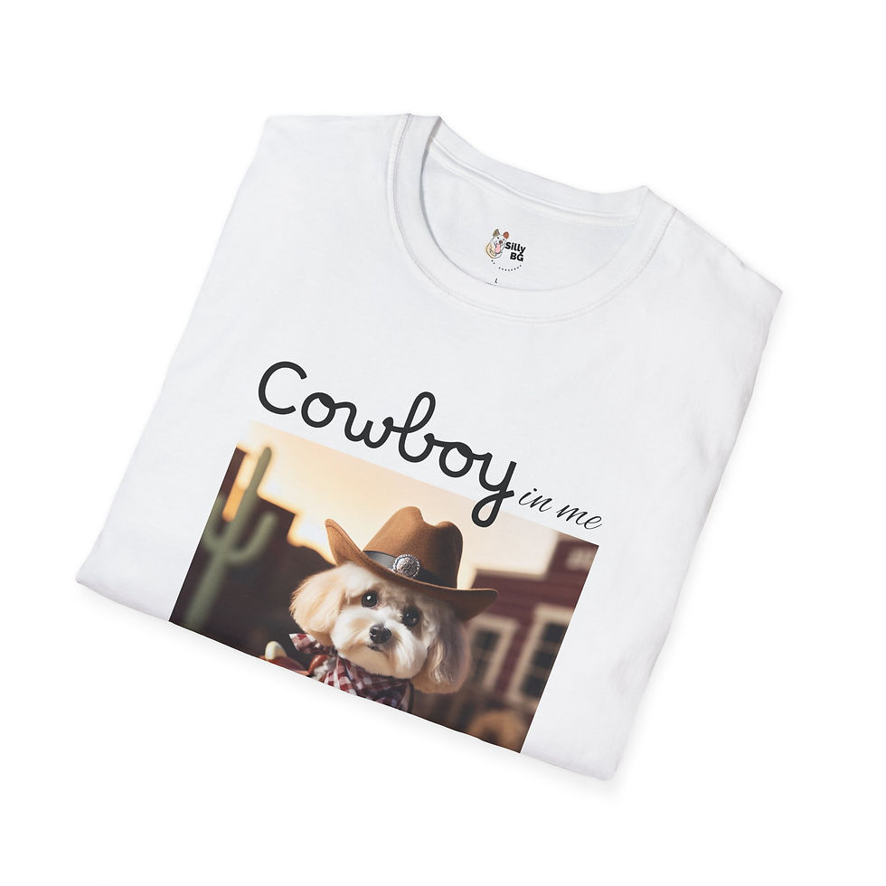 Thumbnail: Western Maltipoo Cowboy Style - Fun Graphic Tee for Pet Lovers