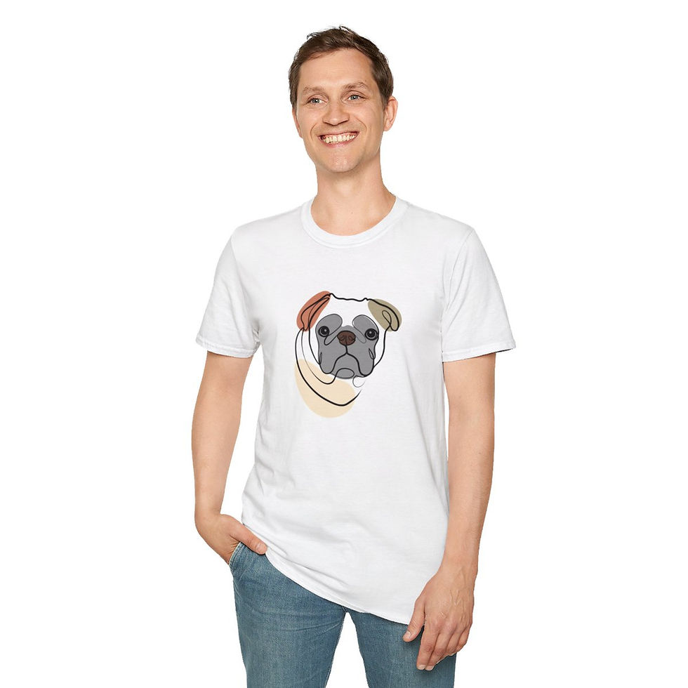 Thumbnail: Pug Unisex Dog Hooman Softstyle T-Shirt