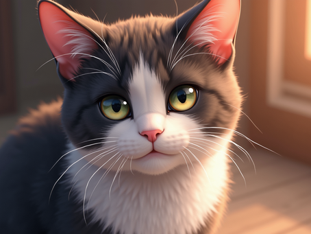 an anime of a cute cat