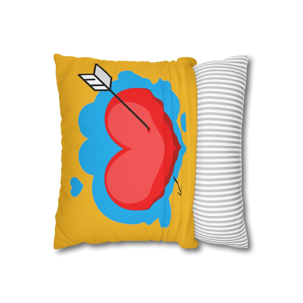LOVE Spun Polyester Square Pillowcase