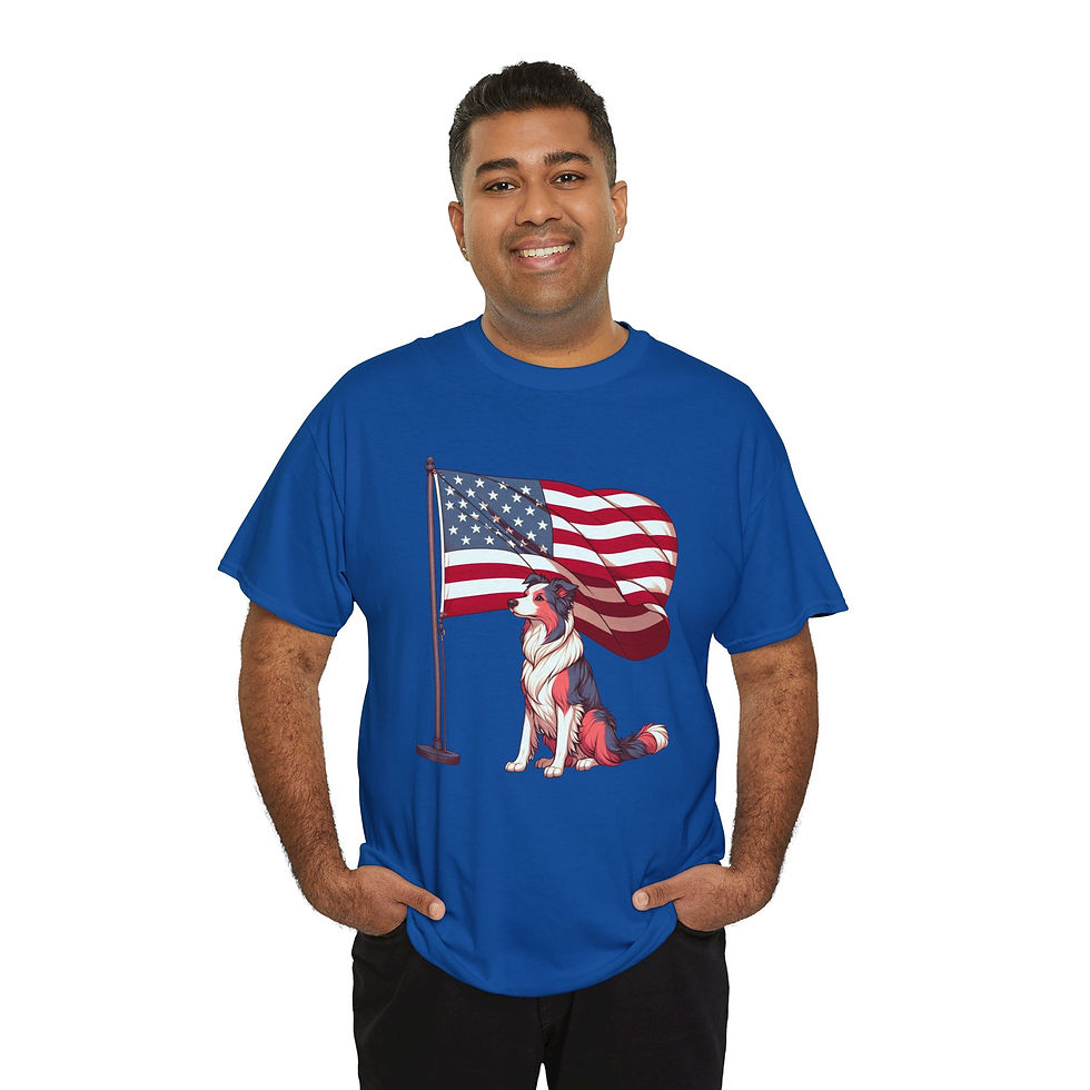 Thumbnail: Patriotic Border Collie Unisex Tee