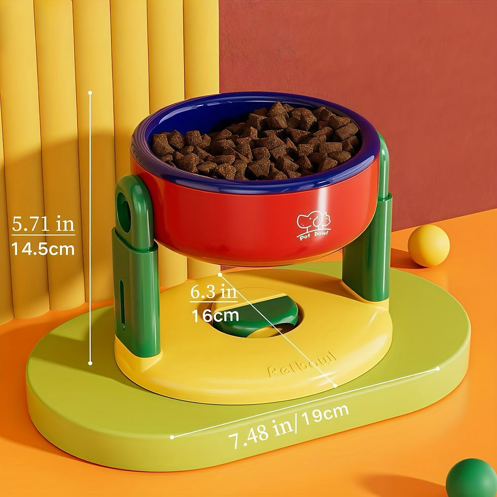 Thumbnail: Height-adjustable Dual-purpose Water and Food Bowl for Cats and Dogs