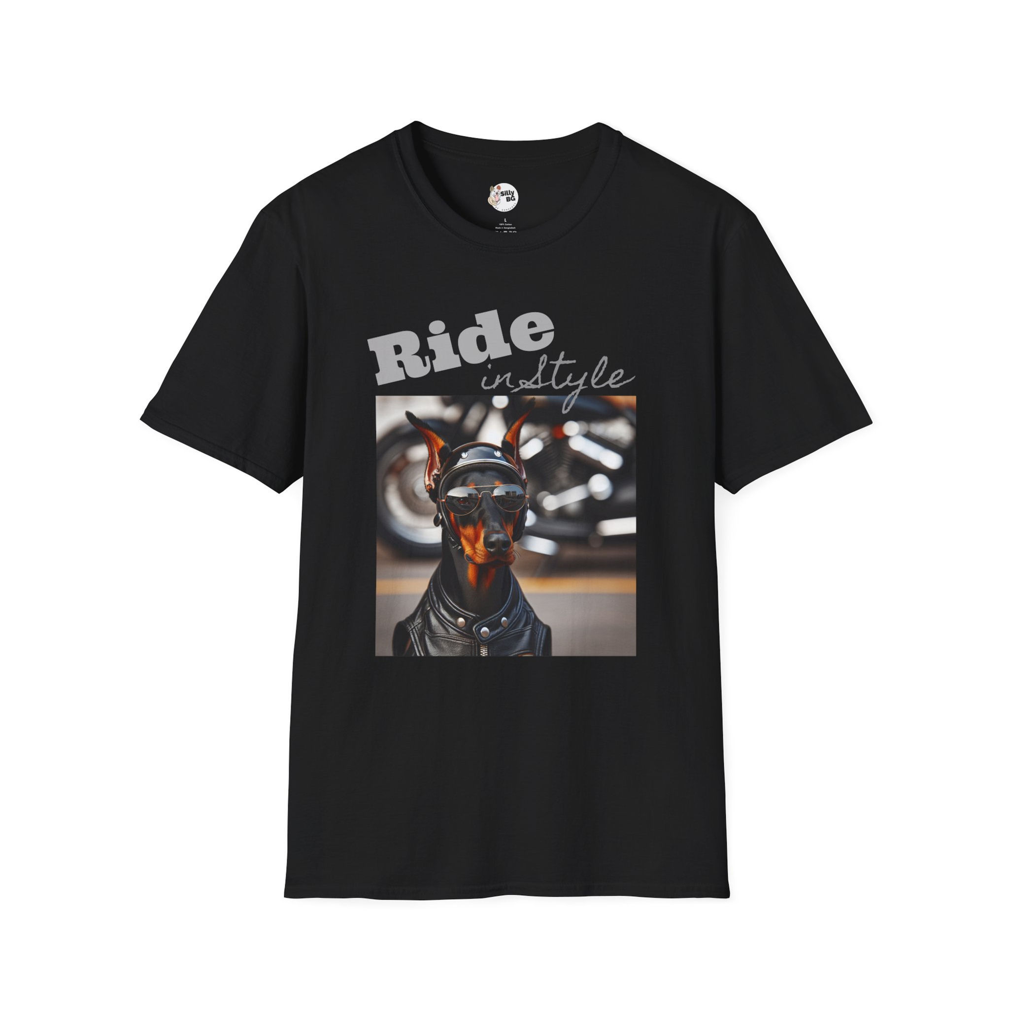 Dobermann Vintage Motorcycle Rider T-Shirt - Ride in Style Tees