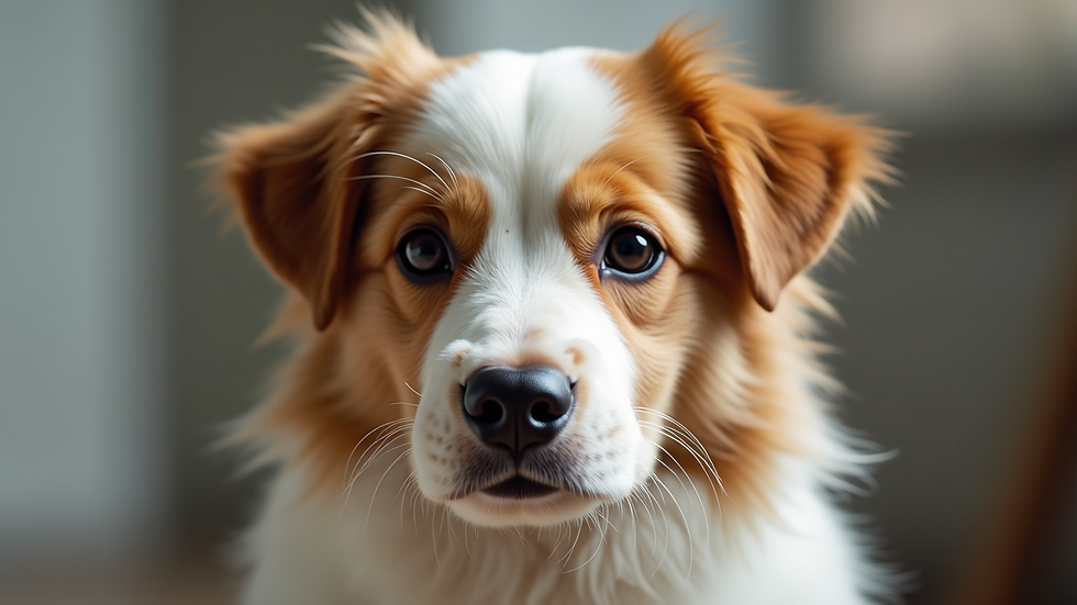 Eye-level view of a dog with clean ears