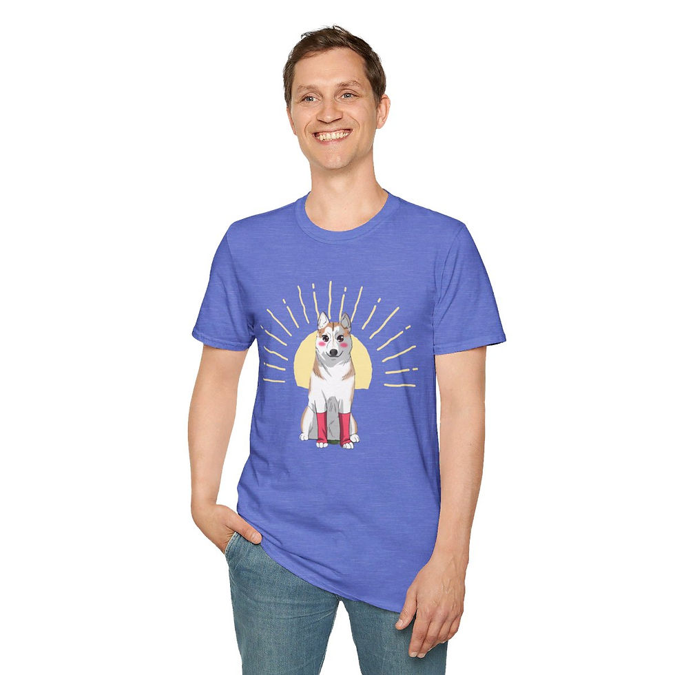 Thumbnail: Manga Silly BG Unisex Dog Hooman Softstyle T-Shirt