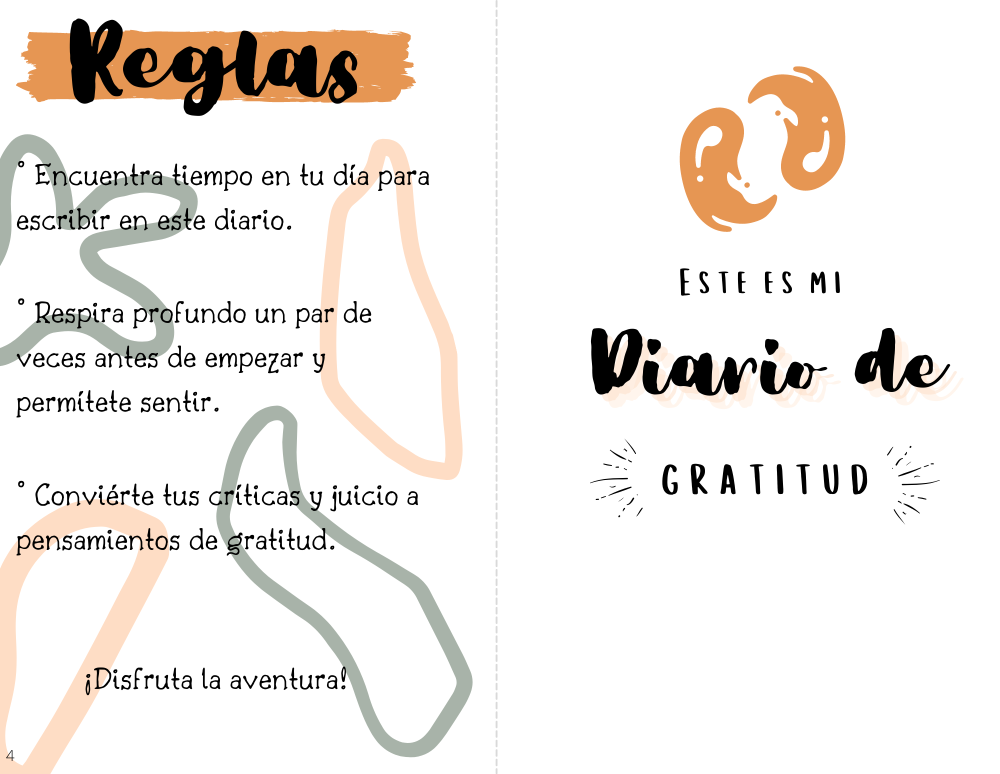 Diario de Gratitud de 3 meses Printable Español