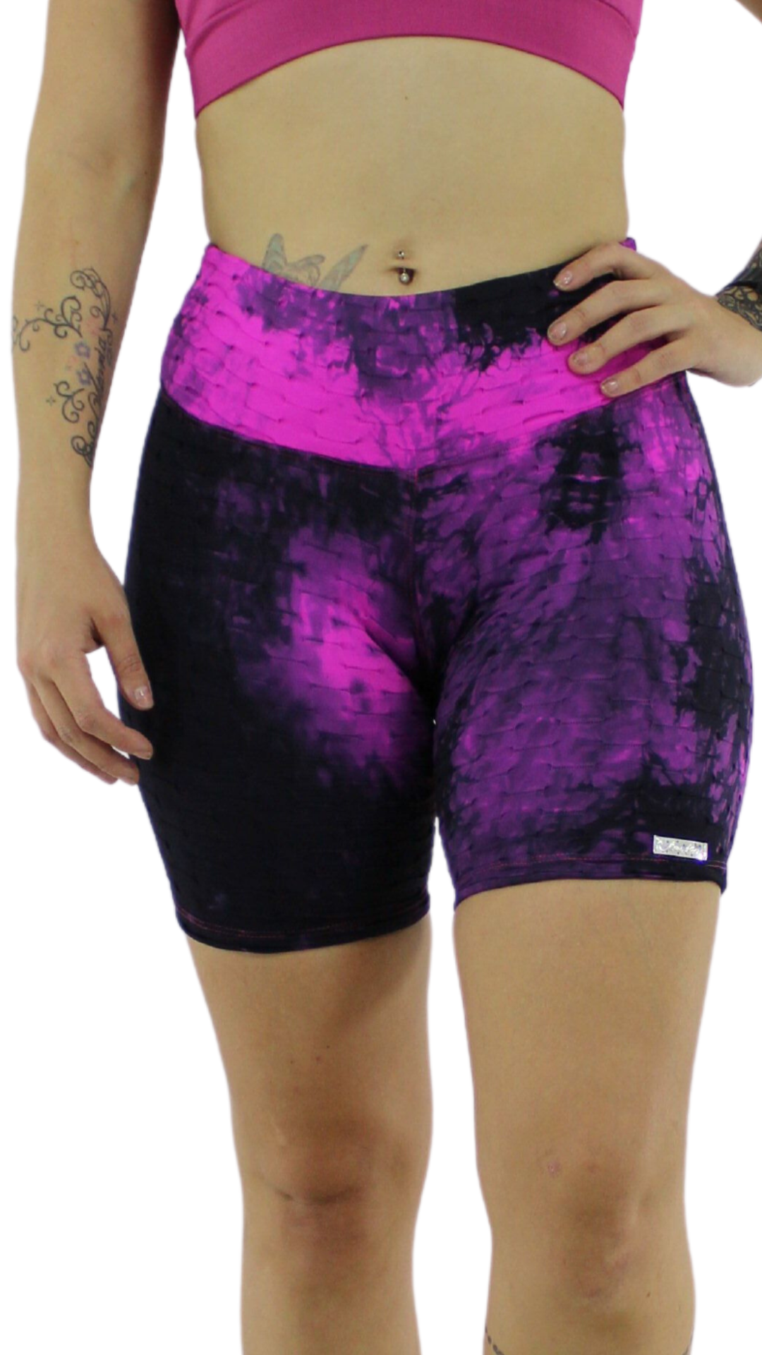 Bermuda Jacquard Shibori - Cor: Pink/Preto - REF: 10487 Lua Clara