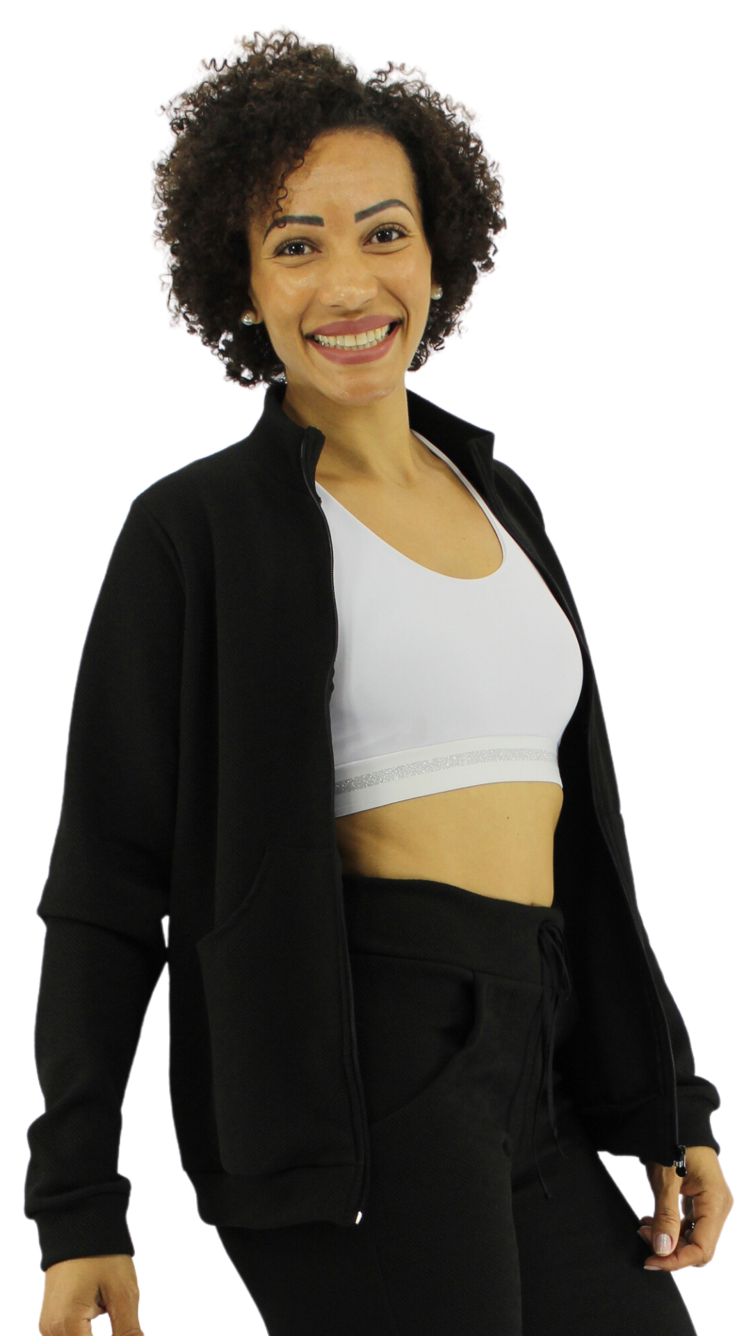 Jaqueta Bomber - Cor: Preta - REF: 15042 Lua Clara