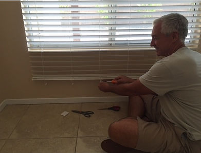 How to shorten ready made faux wood blinds: Lifetime Blinds