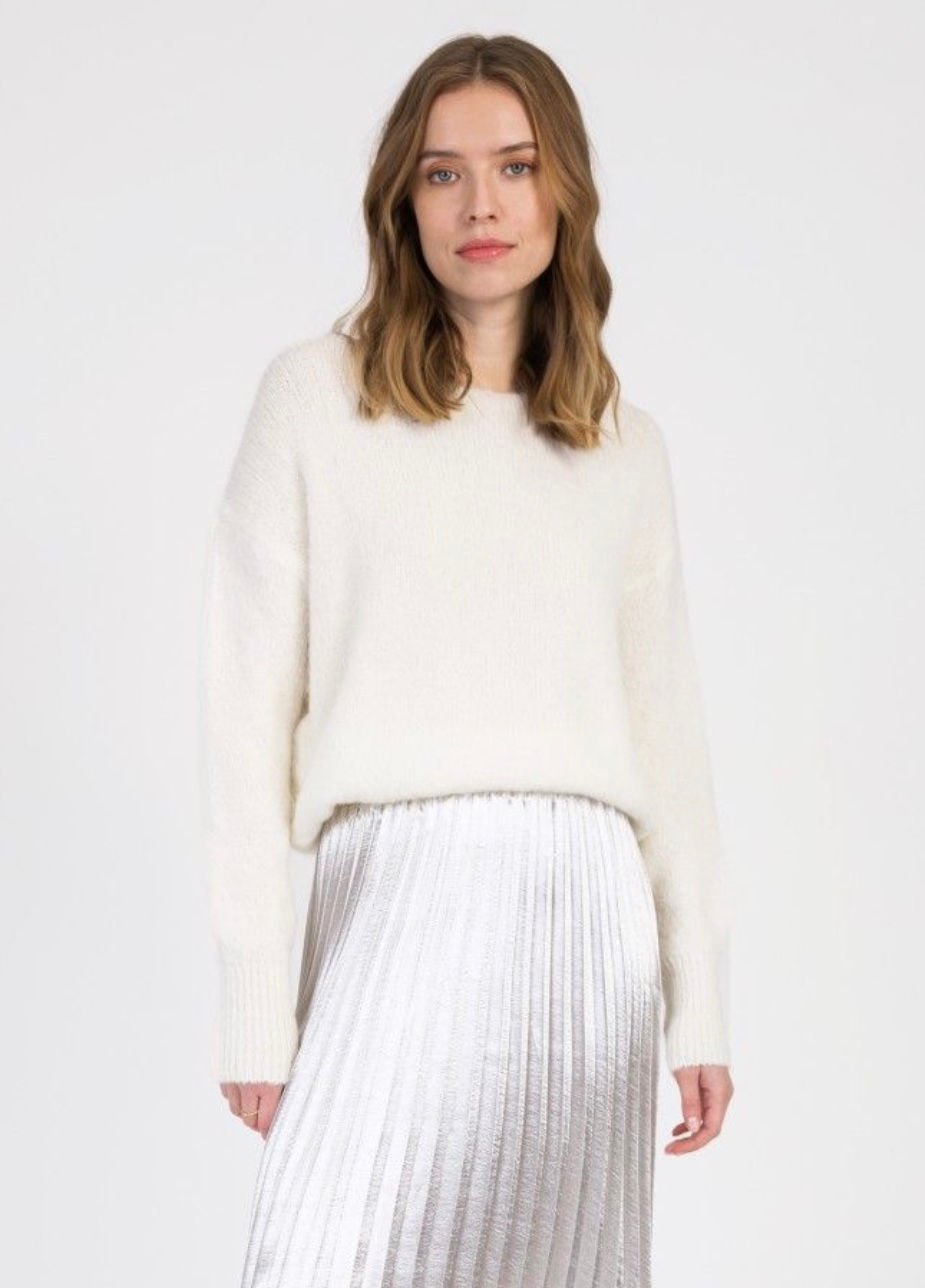 An'ge - Loose-fitting knit sweater Labour - Ecru