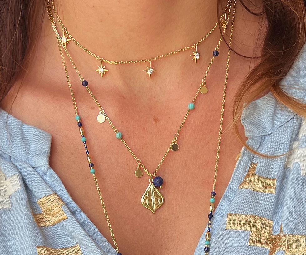 Boho Betty - Nott Gold Pendant Multi Charm Necklace