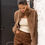 Thumbnail: Angelica faux fur jacket - fawn 