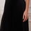 Thumbnail: Silvi - Black Semi pleated skirt - satin
