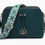 Thumbnail: Three Zipped Sections Canvas Strap Cross Body Bag - Dark Gree