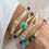 Thumbnail: Boho Betty Sand silver rough cut chakra gemstone stretch Bracelet