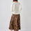 Thumbnail: Giselle - Camel  print satin skirt