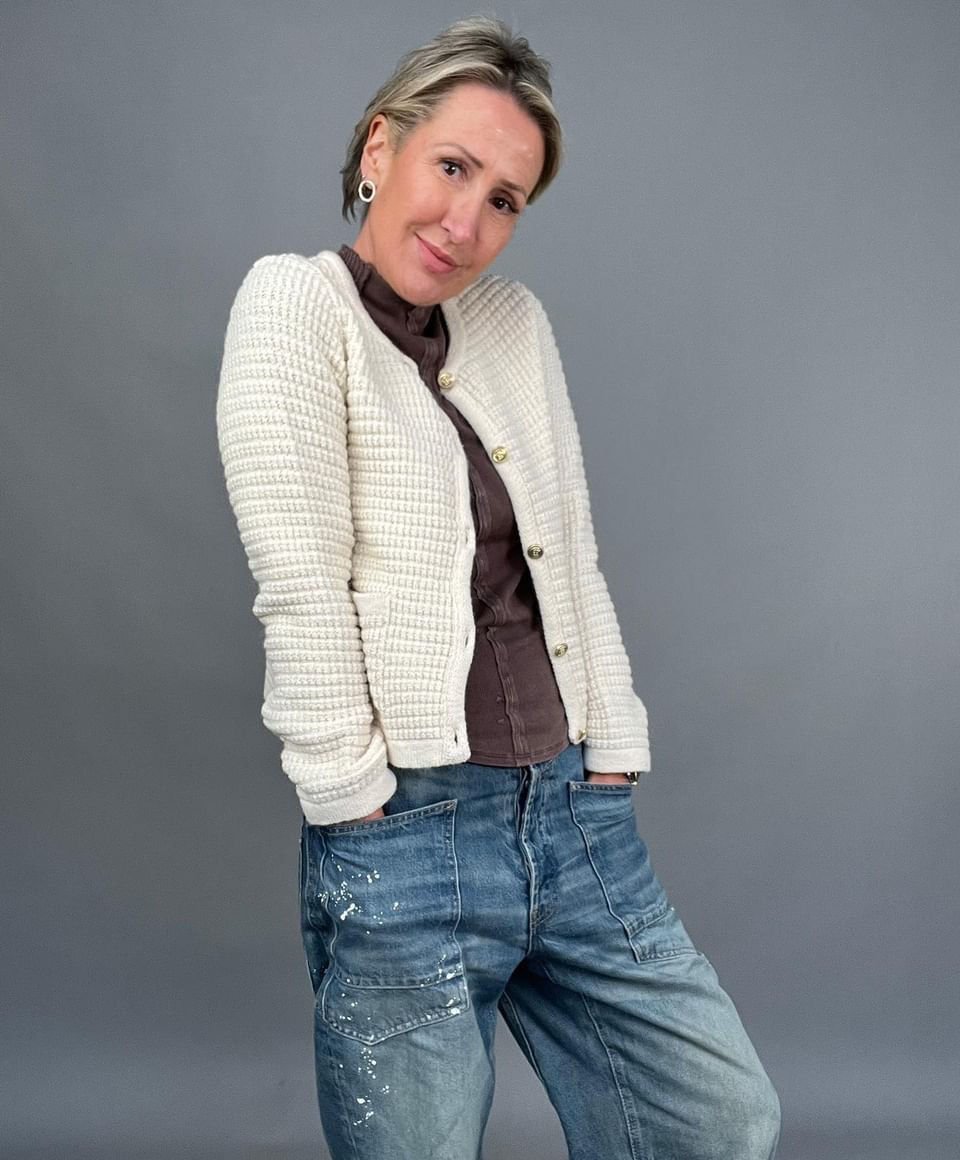 Thumbnail: An'ge - VENI knit cardigan revisited - Ecru