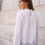 Thumbnail: Choklate -Embroidered cotton blouse - white